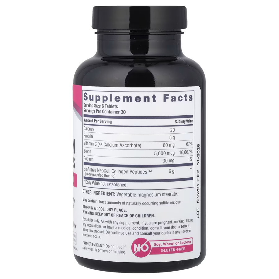 NeoCell, Super Collagen, + Vitamin C & Biotin, 180 Tablets - Image 3