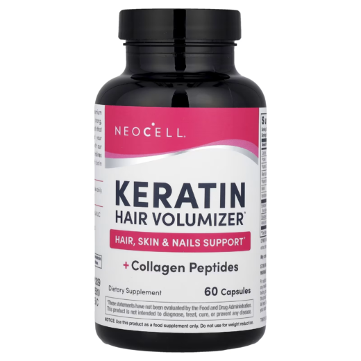 NeoCell, Keratin Hair Volumizer, 60 Capsules