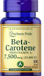 Puritan's Pride Beta Carotene 100 Softgels