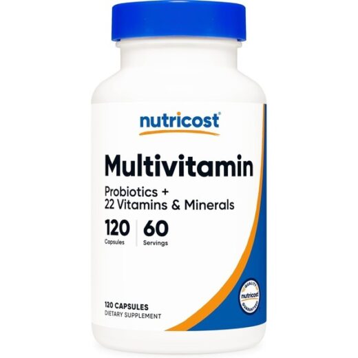 Nutricost, Multivitamin, Probiotics + 22 Vitamins & Minerals , 120 Capsules
