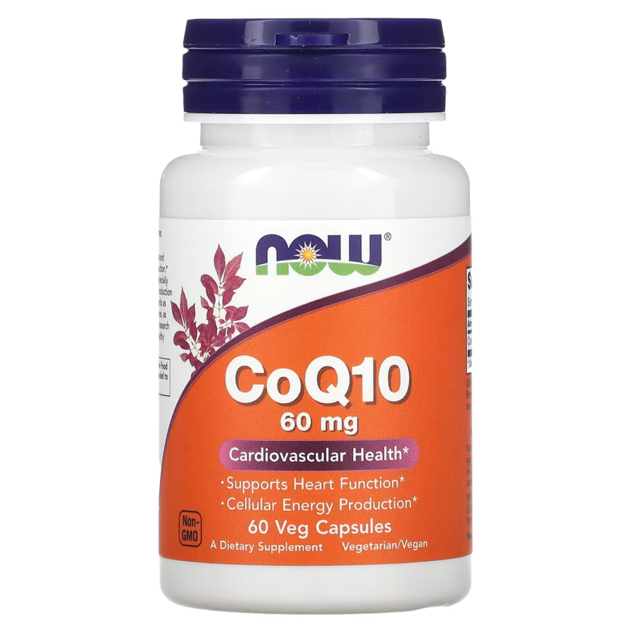 NOW Foods- CoQ10- 60 mg- 60 Softgels - Image 1
